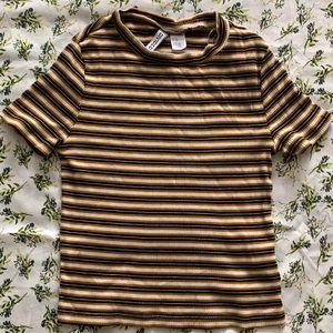 Aesthetic striped cropped top